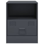 vidaXL Tables de chevet 2 Pièces anthracite 34 5x39x44 cm acier