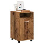 vidaXL Armoire avec roues vieux bois 33x38x60 cm bois d'ingénierie