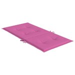 vidaXL Coussins de chaise à dossier bas lot de 2 rose tissu