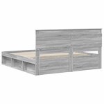 vidaXL Cadre de lit Gris Sonoma 200 x 200 cm Pin massif
