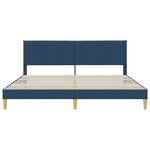 vidaXL Cadre de lit avec tête de lit Bleu 180 x 200 cm Tissu