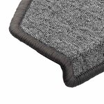vidaXL Tapis d'escalier 20 pièces 65 x 24 x 4 cm Gris foncé Demi-rond Grand