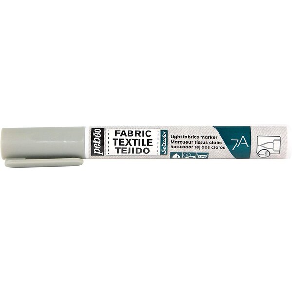 Marqueur tissus pointe pinceau 1 mm gris clair pébéo