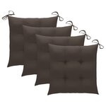 vidaXL Chaises pliables de jardin avec coussins lot de 4 Teck solide