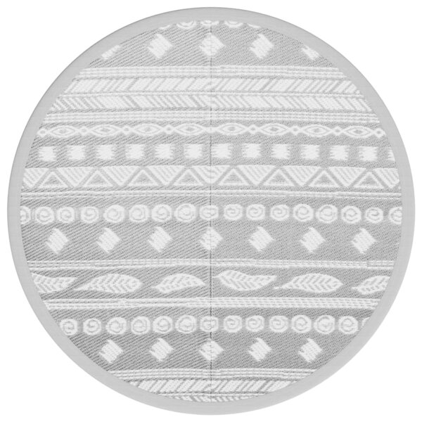 vidaXL Tapis d'extérieur gris Ø200 cm PP