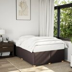 vidaXL Cadre de lit sans matelas marron foncé 120x200 cm tissu