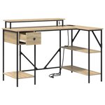 vidaXL Bureau Chêne sonoma 120 x 79 x 86.5 cm Bois d'ingénierie