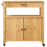 vidaXL Chariot de cuisine MONZA 84x40x90 cm bois massif de pin