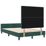 vidaXL Cadre de lit avec tête de lit Vert foncé 120 x 200 cm Velours