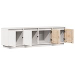 vidaXL Meuble TV Blanc 156x37x45 cm Bois de pin massif