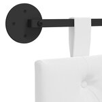 vidaXL Tête de lit suspendue Blanc Tissu