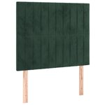 vidaXL Sommier à lattes de lit et matelas Vert foncé 80x200 cm Velours
