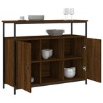 vidaXL Buffet chêne marron 100x35x80 cm bois d'ingénierie