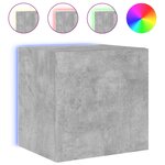 vidaXL Meubles TV muraux et lumières LED 2Pièces gris béton 40 5x35x40 cm