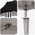 vidaXL Tente de fête pop-up 288 x 288 x 245 cm Noir Tissu Oxford
