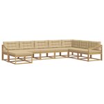 vidaXL Ensemble de canapés d'extérieur 8 pc Blanc et Beige