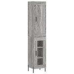 vidaXL Buffet haut Sonoma gris 34 5x34x180 cm Bois d'ingénierie
