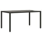 vidaXL Ensemble de bistro de jardin 7 Pièces coussins noir poly rotin