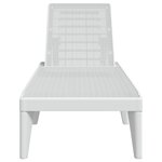 vidaXL Chaise longue blanc 186x60x29 cm PP