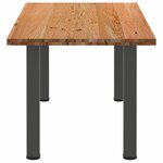 vidaXL Table à manger marron clair bois de chêne massif rectangulaire