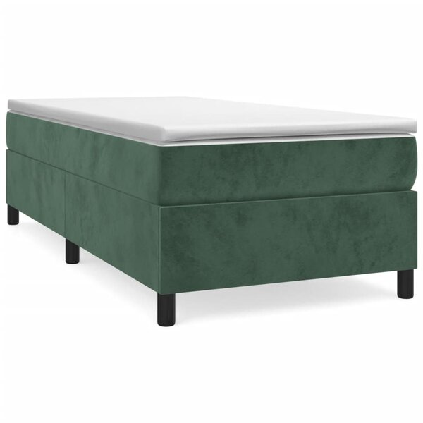 vidaXL Cadre de lit sans matelas vert foncé 90x190 cm velours