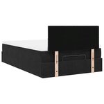 vidaXL Cadre de lit ottoman avec matelas noir 120x200 cm velours