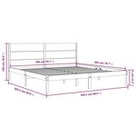 vidaXL Cadre de lit sans matelas 200x200 cm bois massif de pin