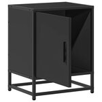 vidaXL Tables de chevet 2 Pièces noir 40x31x50 cm bois d'ingénierie métal
