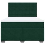 vidaXL Sommier à lattes de lit et matelas Vert foncé 160x200cm Velours
