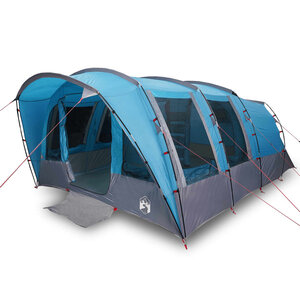 vidaXL Tente familiale tunnel 8 personnes bleu imperméable