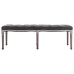 vidaXL Banc Lin Bois solide 150x40x48 cm Gris foncé