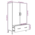 vidaXL Buffet Sonoma gris 70x31x115 cm Bois d'ingénierie