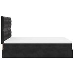 vidaXL Cadre de lit ottoman avec matelas noir 140x190 cm velours