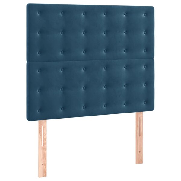 vidaXL Tête de lit Bleu foncé 80x5x118/128 cm Velours