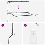 vidaXL Auvent Rétractable Blanc et anthracite