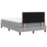 vidaXL Lit box spring avec matelas & LED gris clair 120x190 cm tissu