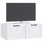 vidaXL Meuble TV mural Blanc 78 5 x 41 x 30 cm Bois d'ingénierie