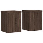 vidaXL Supports pour plantes 2 Pièces chêne marron bois d'ingénierie