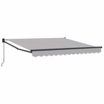 vidaXL Auvent Gris clair 3 x 2 5 m Polyester et métal