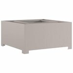 vidaXL Foyer de cheminée Marron 80 x 80 x 40 cm Acier patiné