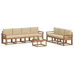 vidaXL Ensemble de canapés d'extérieur 8 Pièces Naturel et Beige