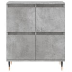 vidaXL Buffet Gris béton 60x35x70 cm Bois d'ingénierie