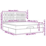 VidaXL Cadre de lit ottoman avec matelas gris foncé 180x200 cm tissu