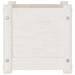 vidaXL Jardinière d'extérieur Blanc 31x31x31 cm Bois de pin massif