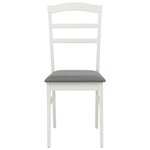 vidaXL Chaise de salle à manger 2 Pièces Blanc et Gris