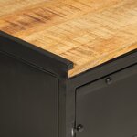 vidaXL Armoire de lavabo de salle de bain fer et bois de manguier