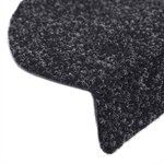 vidaXL Tapis d'escalier autocollants 15 pièces 65 x 21 x 4 cm Noir Demi-rond Grand