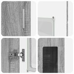 vidaXL Haut Armoire avec étagère FLORIN Gris Sonoma 60 x 35 x 182 cm