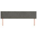 vidaXL Têtes de lit 2 Pièces Gris foncé 90x5x78/88 cm Velours