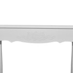vidaXL Table de console et coiffeuse Blanc